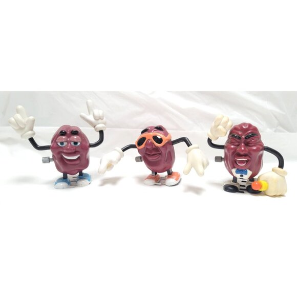 Lot of 3 Vintage 1988 Applause California Raisins Wind-Up Plastic Figures-Lot C - Picture 2 of 7